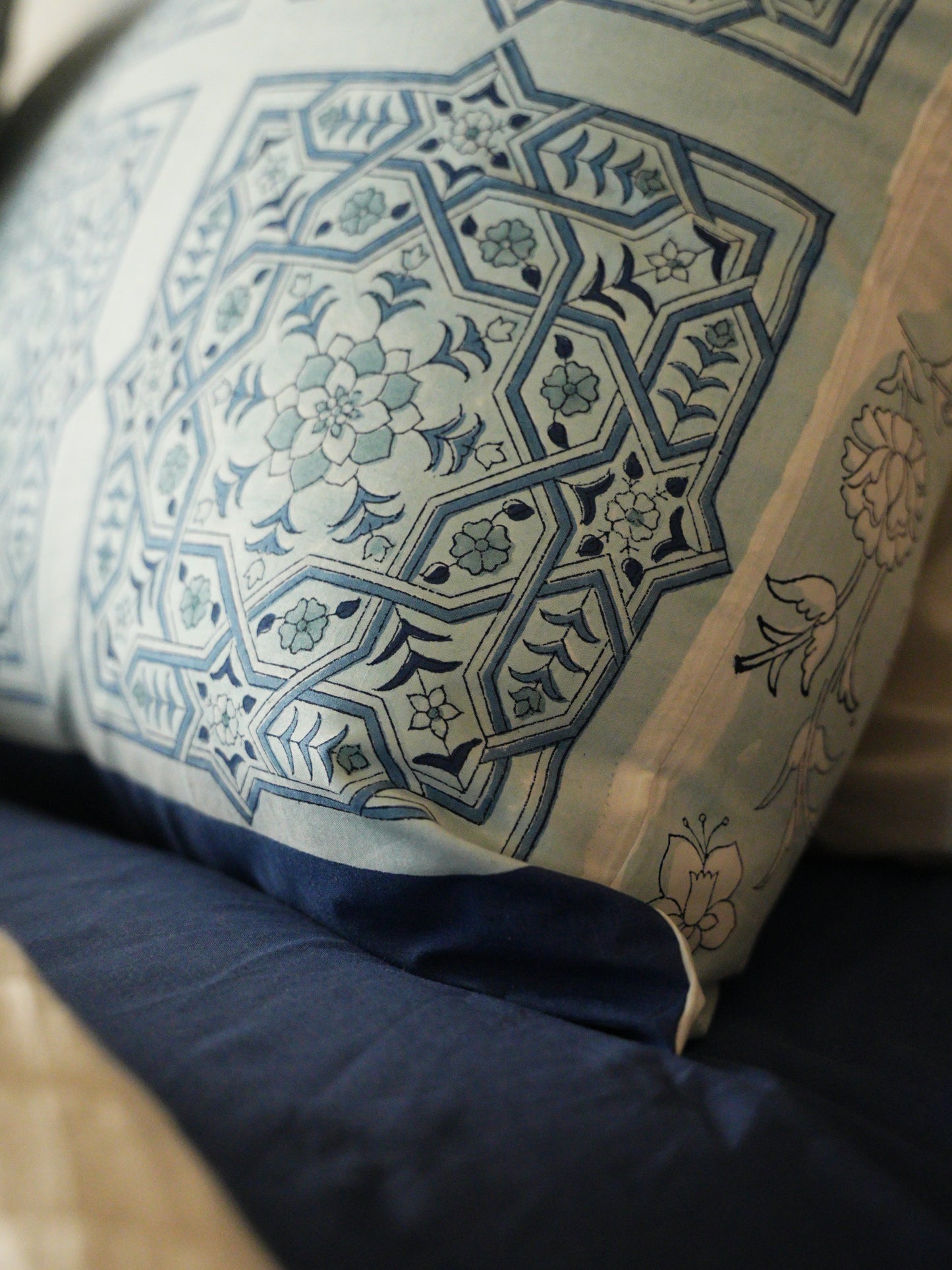 Baagh Pillowcase Set - Indigo Shadow