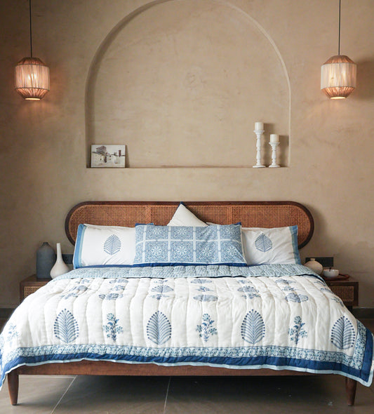 Peher Handcrafted Quilt - Indigo Shadow