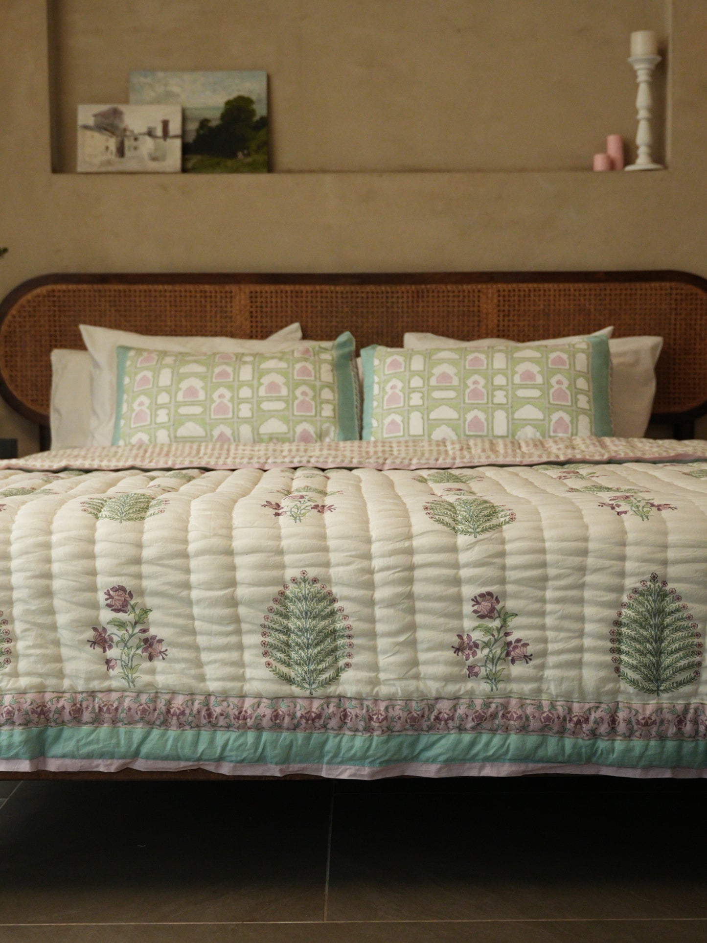 Peher Handcrafted Quilt- Painted Court
