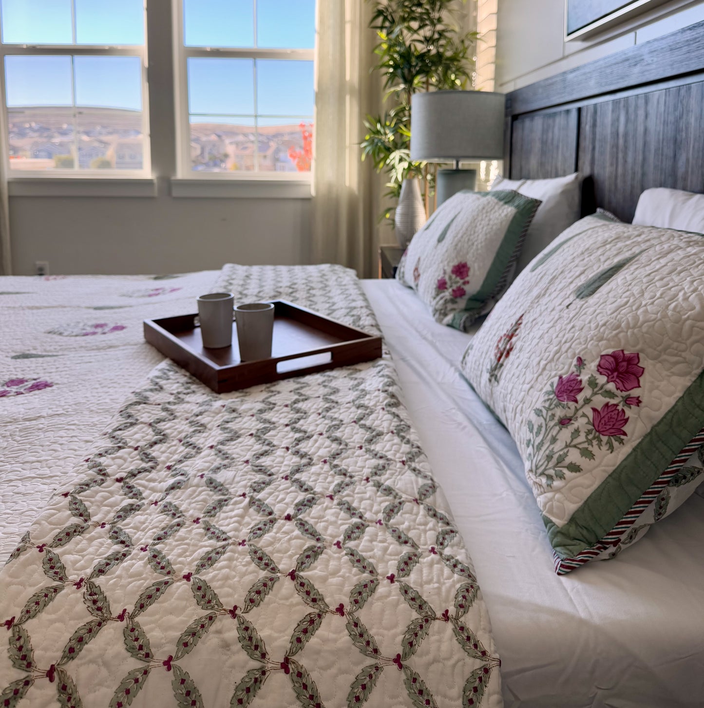 Flora Quilted Bed Cover