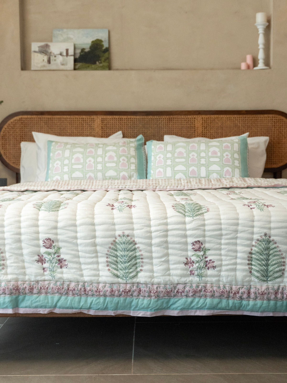 Peher Handcrafted Quilt- Painted Court