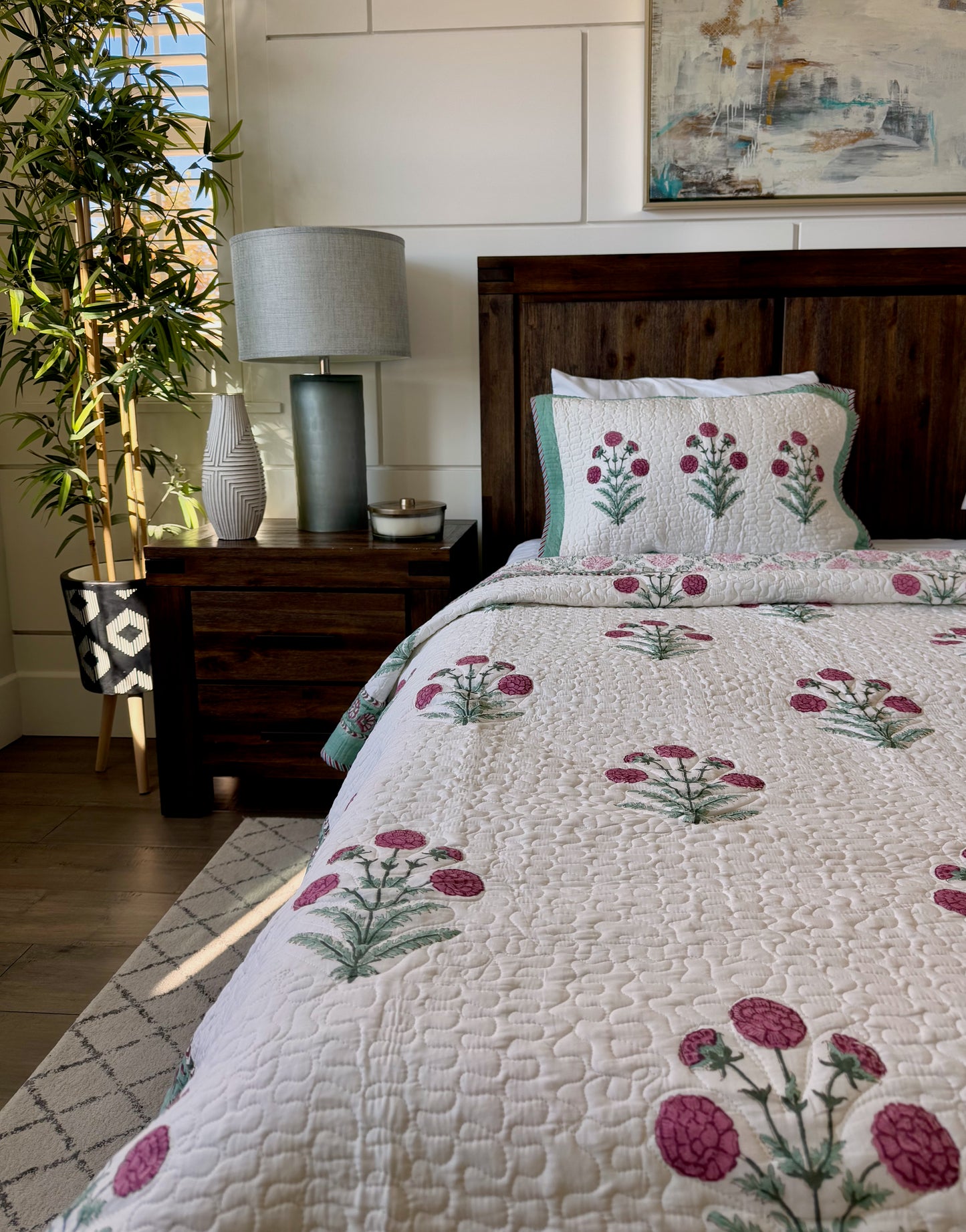 Wildflower Quilted Bed Cover