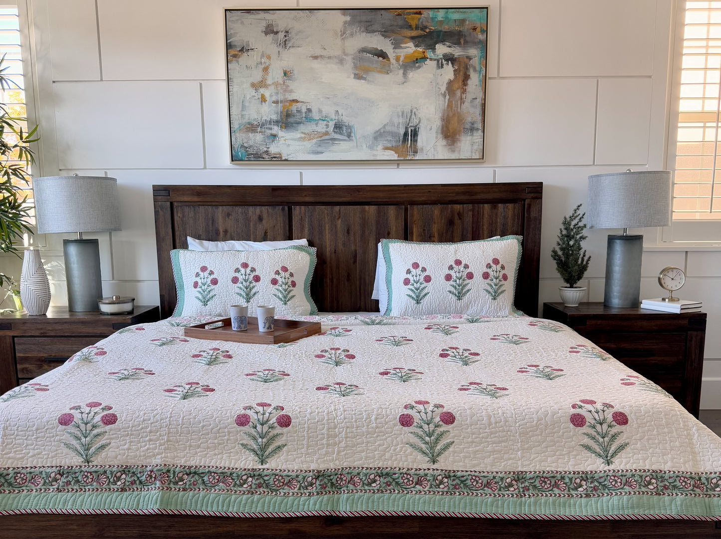 Wildflower Quilted Bed Cover